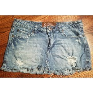 CPink Distressed Denim Micro Short Mini Skirt 5